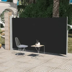 Clearance FinePRICE Sivumarkiisi terassille 160 x 300 cm musta
