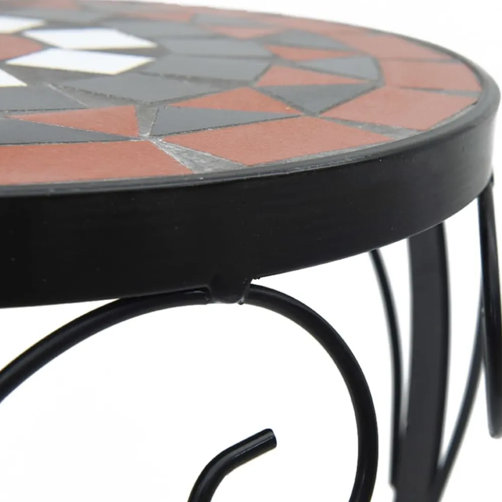 Clearance FinePRICE Sivupöytä/kasviteline mosaiikki terrakotta (41127)
