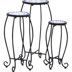 Clearance FinePRICE Sivupöytä/kasviteline mosaiikki terrakotta (41127)