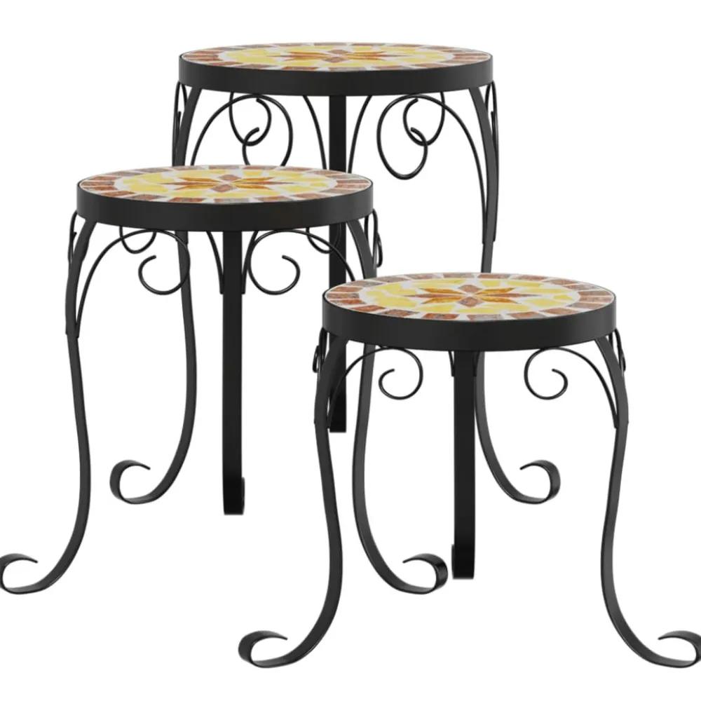 Clearance FinePRICE Sivupöytä/kasviteline mosaiikki terrakotta (41127)