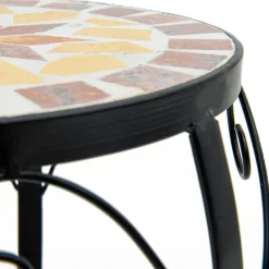 Clearance FinePRICE Sivupöytä/kasviteline mosaiikki terrakotta (41127)