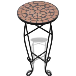 Clearance FinePRICE Sivupöytä/kasviteline mosaiikki terrakotta (41127)