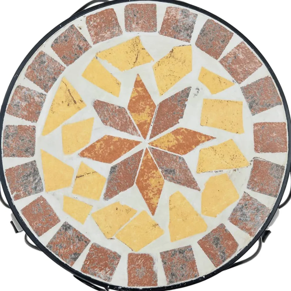 Clearance FinePRICE Sivupöytä/kasviteline mosaiikki terrakotta (41127)