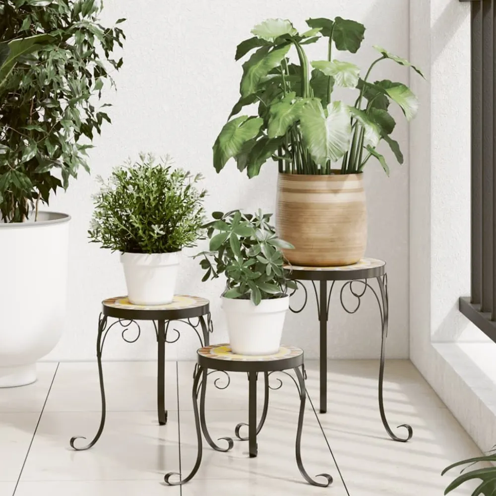 Clearance FinePRICE Sivupöytä/kasviteline mosaiikki terrakotta (41127)