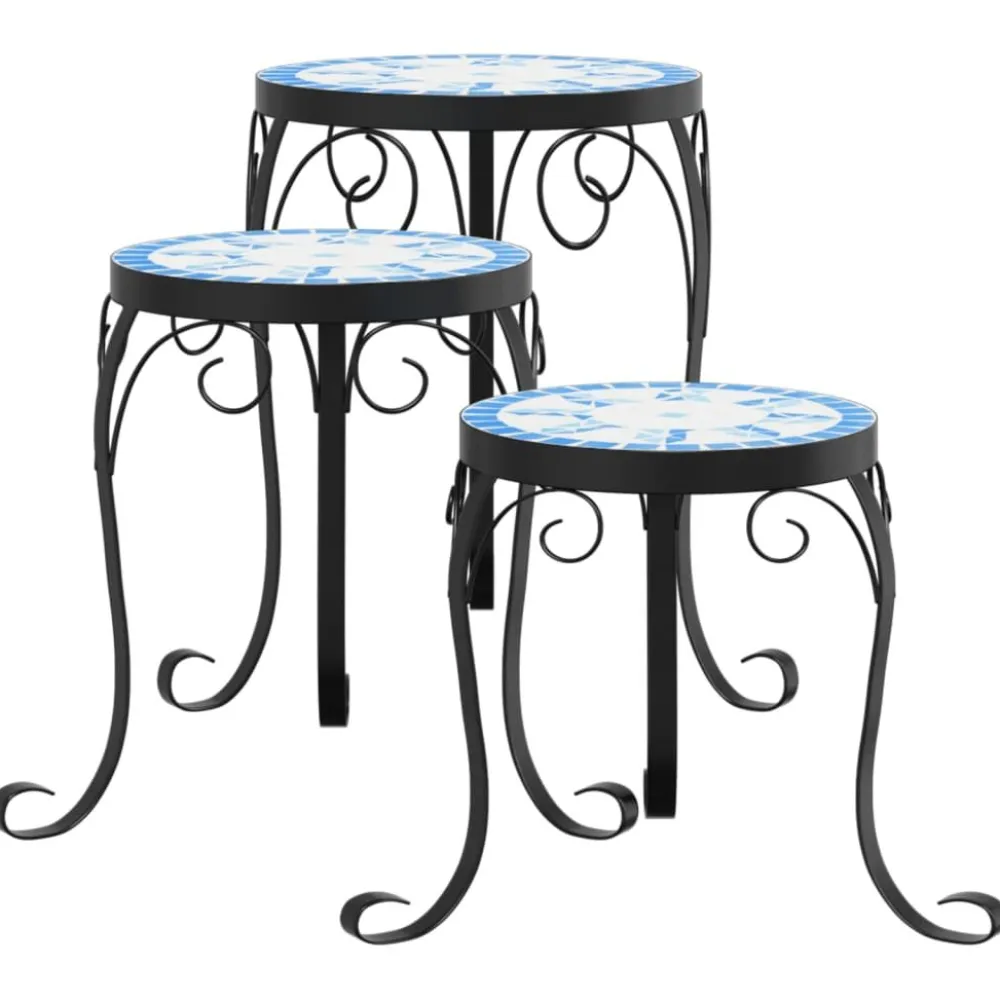 Clearance FinePRICE Sivupöytä/kasviteline mosaiikki terrakotta (41127)