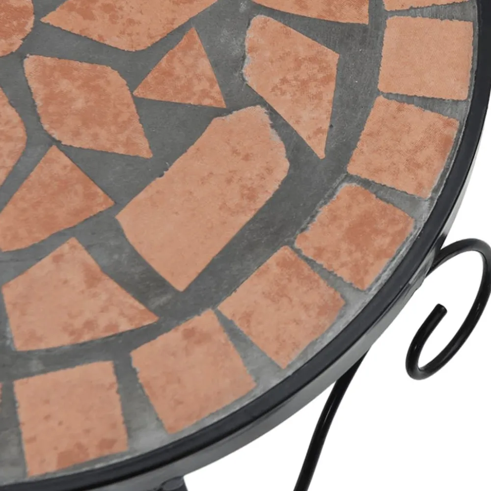 Clearance FinePRICE Sivupöytä/kasviteline mosaiikki terrakotta (41127)