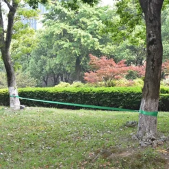 Clearance FinePRICE Slackline/tasapainoliina 15mx50mm, 150 kg, vihreä