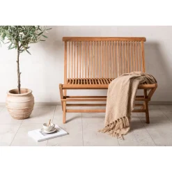 Discount Venture Home Sohvapenkki Ghana 2, leveys 100cm, luonnollinen tiikki
