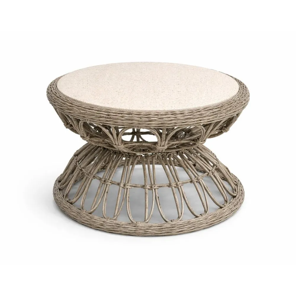 Hillerstorp Sohvapöytä Fjäderö, Ø72cm, harmaa/beige