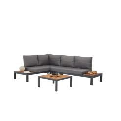 Outlet Linento Garden Sohvaryhmä Verona Wood, 4-istuttava, harmaa