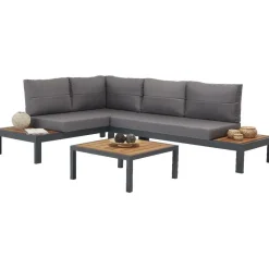Outlet Linento Garden Sohvaryhmä Verona Wood, 4-istuttava, harmaa