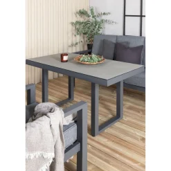 Venture Home Sohvaryhmä Barcelona, 3-istuttava sohva + 2 lepotuolia + sohvapöytä, harmaa