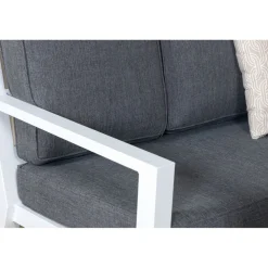 Clearance Venture Home Sohvaryhmä Barcelona, 3-istuttava sohva ja 2 nojatuolia, harmaa/valkoinen