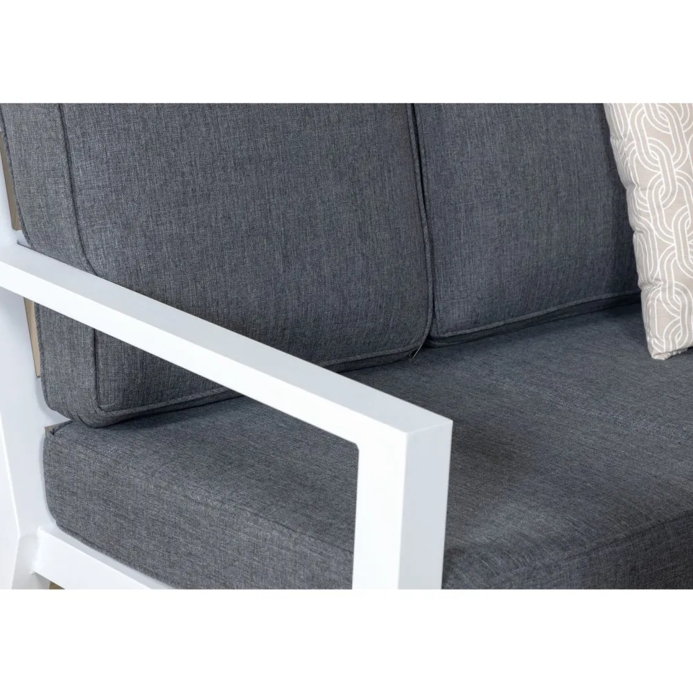 Clearance Venture Home Sohvaryhmä Barcelona, 3-istuttava sohva ja 2 nojatuolia, harmaa/valkoinen