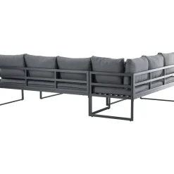 Venture Home Sohvaryhmä Zingaro, 5-istuttava kulmasohva + sohvapöytä, musta/harmaa