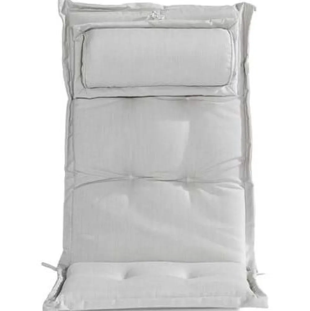 Best Comfort Garden Säätötuolin pehmuste, niskatyynyllä, luonnonvalkoinen