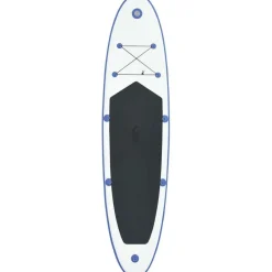 New FinePRICE SUP-lautasetti, ilmatäytteinen, 390cm, sininen/valkoinen
