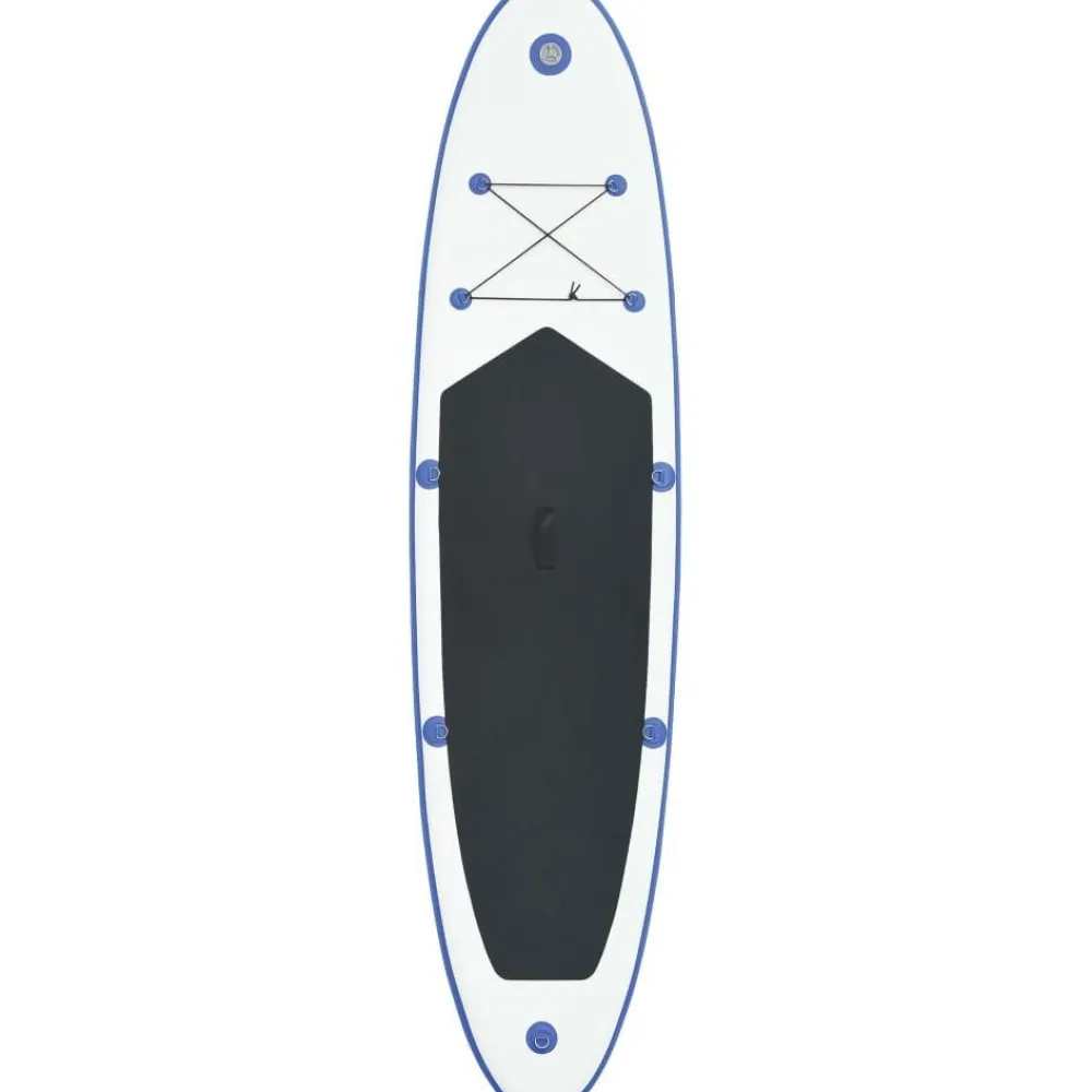 New FinePRICE SUP-lautasetti, ilmatäytteinen, 390cm, sininen/valkoinen