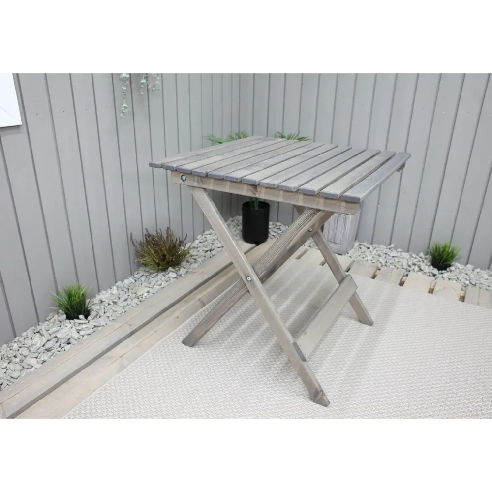 Outlet Baltic Garden Taitettava puutarhapöytä Wilma 65x65cm er värejä