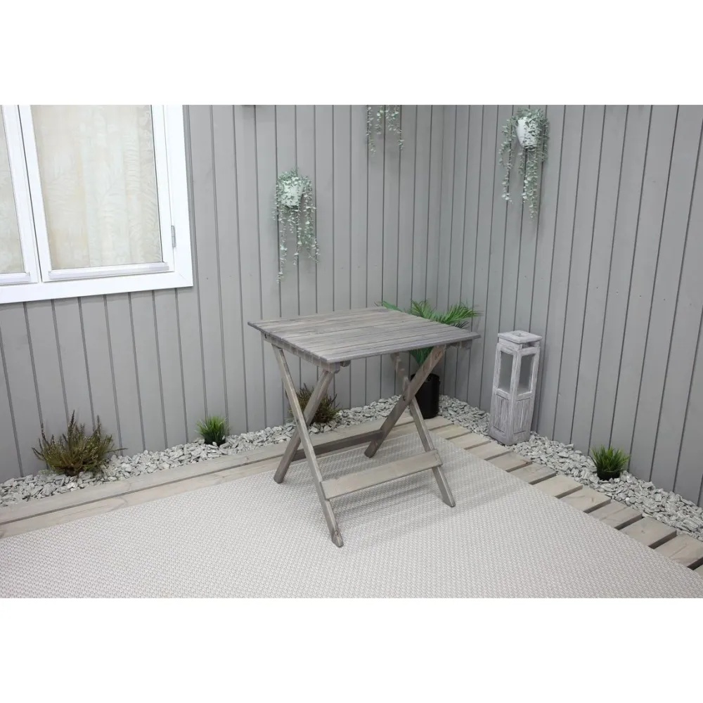 Outlet Baltic Garden Taitettava puutarhapöytä Wilma 65x65cm er värejä