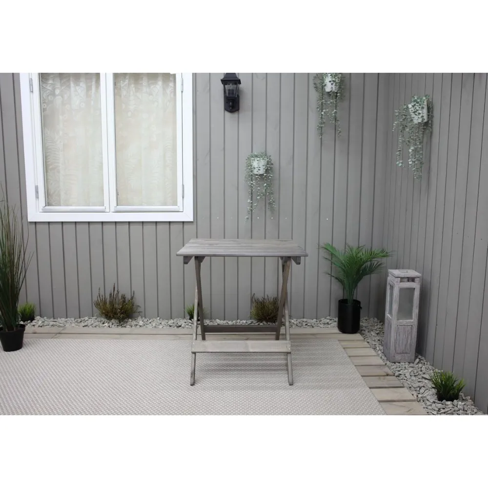 Outlet Baltic Garden Taitettava puutarhapöytä Wilma 65x65cm er värejä