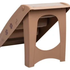 FinePRICE Taitettavat koiran portaat ruskea 62x40x49,5 cm