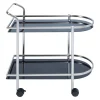Discount Home4you Tarjoiluvaunu Gertu, musta/kromi
