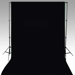 FinePRICE Taustakangas puuvilla, 600x300 cm, musta