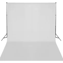 Clearance FinePRICE Taustakangas puuvilla, 500x300 cm, valkoinen