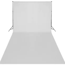 Outlet FinePRICE Taustakangas puuvilla, 600x300 cm, valkoinen