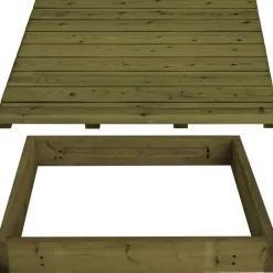Best Tammiston puu Terassielementti kehikko ja laatta 980x980x140mm OUTLET vihreä