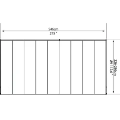 Clearance Palram-Canopia Terassikatos Feria 3 x 5,5 m valkoinen/kirkas
