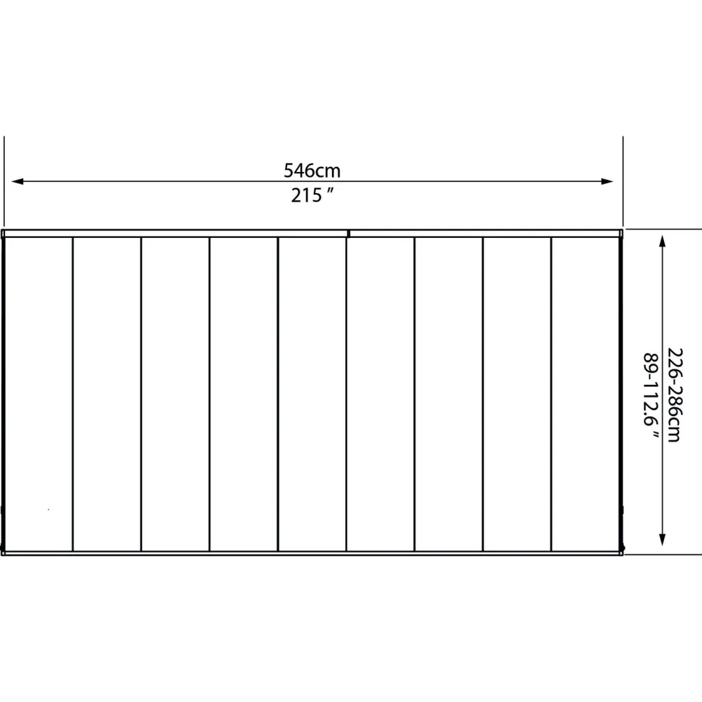 Clearance Palram-Canopia Terassikatos Feria 3 x 5,5 m valkoinen/kirkas