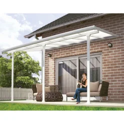 New Palram-Canopia Terassikatos Feria 3 x 4,3 m valkoinen/kirkas