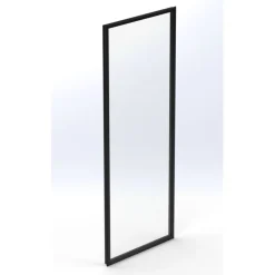 New Keraplast Terassilasi P23 kiinteä 1-os., musta, kirkas lasi, mittatilaus