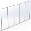 New Keraplast Terassilasi P23 kiinteä 5-os., valkoinen, kirkas lasi, mittatilaus