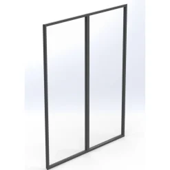 Sale Keraplast Terassilasi P23 kiinteä 2-os., harmaa, kirkas lasi, mittatilaus