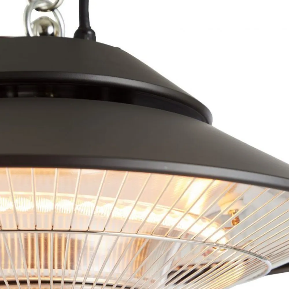 Discount AB Polar Terassilämmitin ripustettava malli 1500 W musta + kaukosäädin