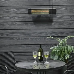 New HEAT1 Terassilämmitin Eco High-line 500-1500W kaukosäädin eri värejä Antrasiitti