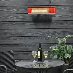 Outlet HEAT1 Terassilämmitin Eco High-line 660-2000W kaukosäädin punainen