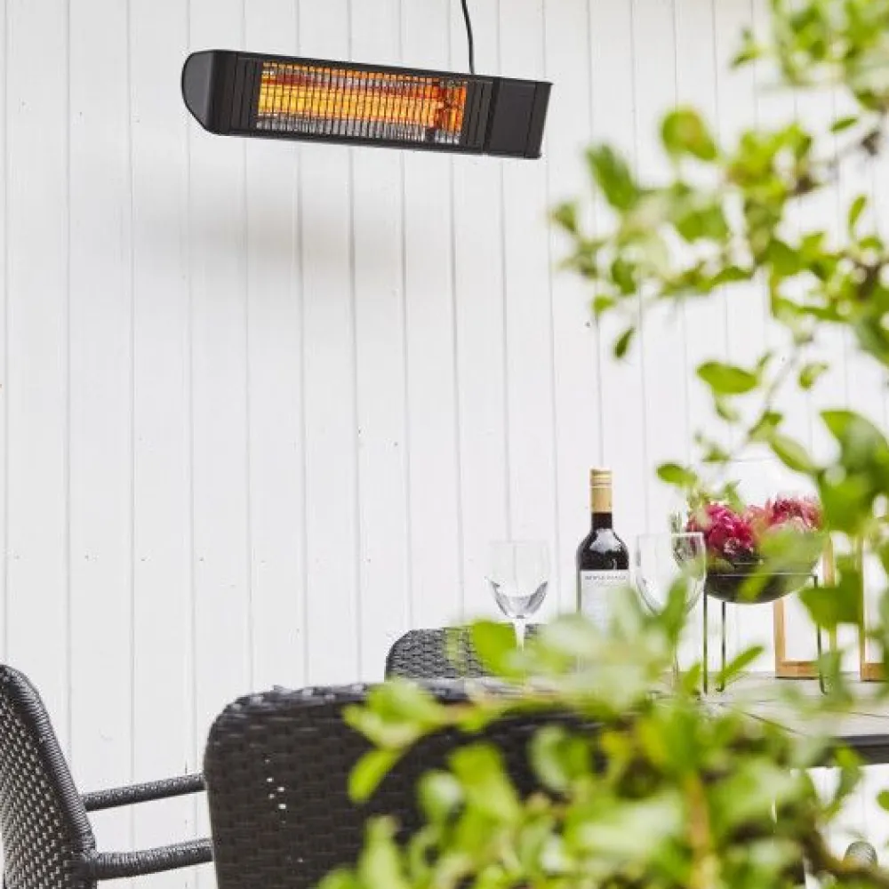 Online HEAT1 Terassilämmitin Eco Pro-line 660-2000W BT kaukosäädin musta