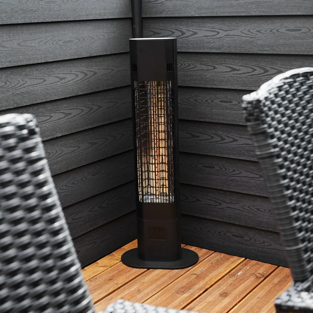 Online Hortus Terassilämmitin lattiamalli 1800W kaukosäädin musta
