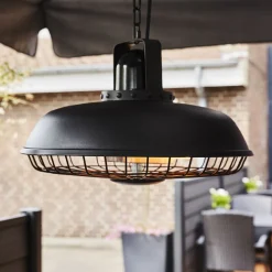 Outlet Hortus Terassilämmitin ripustettava 600/1200/1800W kaukosäädin musta