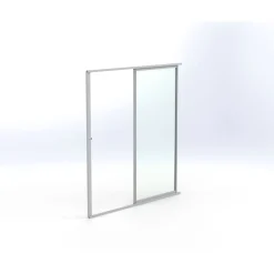 Outlet Keraplast Terassin lasiliukuovi , 1-os., valkoinen, kirkas lasi, mittatilaus