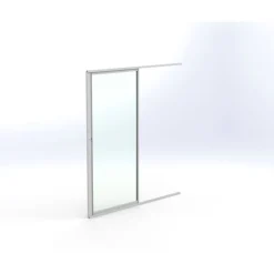 Keraplast Terassin lasiliukuovi 1-os. 2100x915mm, kirkas/valkoinen, sisäpuolinen nuppilukitus