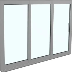 Clearance Landskap Terassin liukuikkuna Robust ympärivuotinen 2 lasia 3 osaa 2100 mm valkoinen