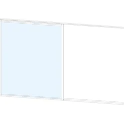 New Keraplast Terassin liukulasi-ikkuna 1-os. 1100x915mm, kirkas/valkoinen