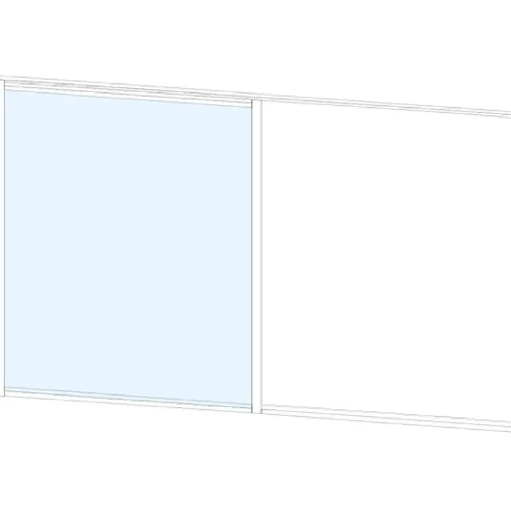 New Keraplast Terassin liukulasi-ikkuna 1-os. 1100x915mm, kirkas/valkoinen