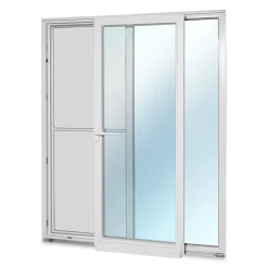Clearance Seicom Terassin liukuovi Portal PSK 200Z A 3K, PVC, 2-osainen, 3-lasinen mittatilausovi