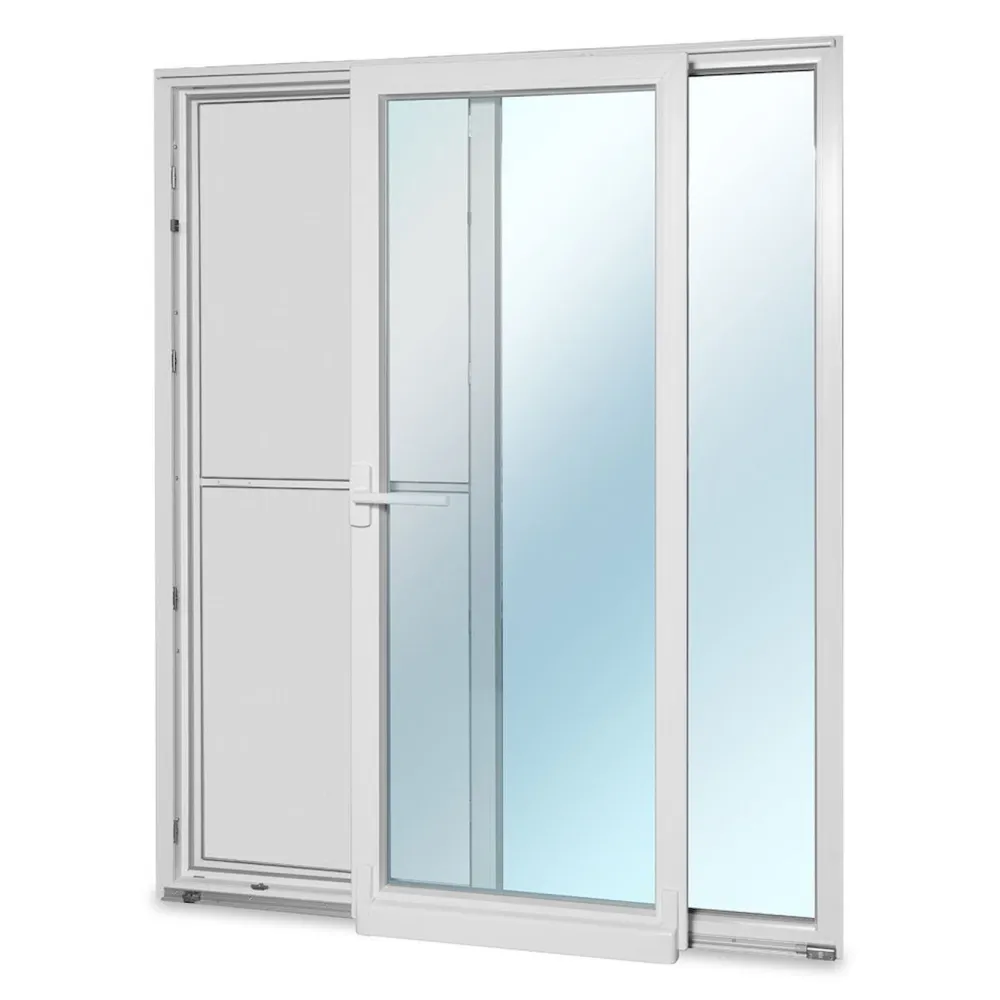 Clearance Seicom Terassin liukuovi Portal PSK 200Z A 3K, PVC, 2-osainen, 3-lasinen mittatilausovi